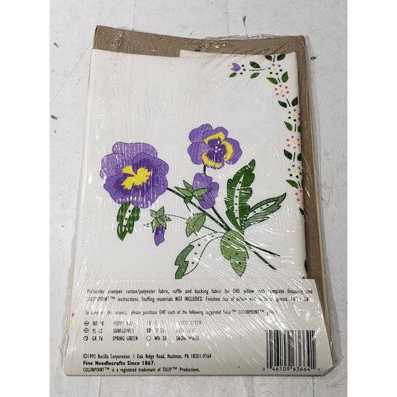 Bucilla Colorpoint Paint Stitching Kits Lot Of 3 Pansies Strawberry Sampler Vtg - Picture 7 of 7